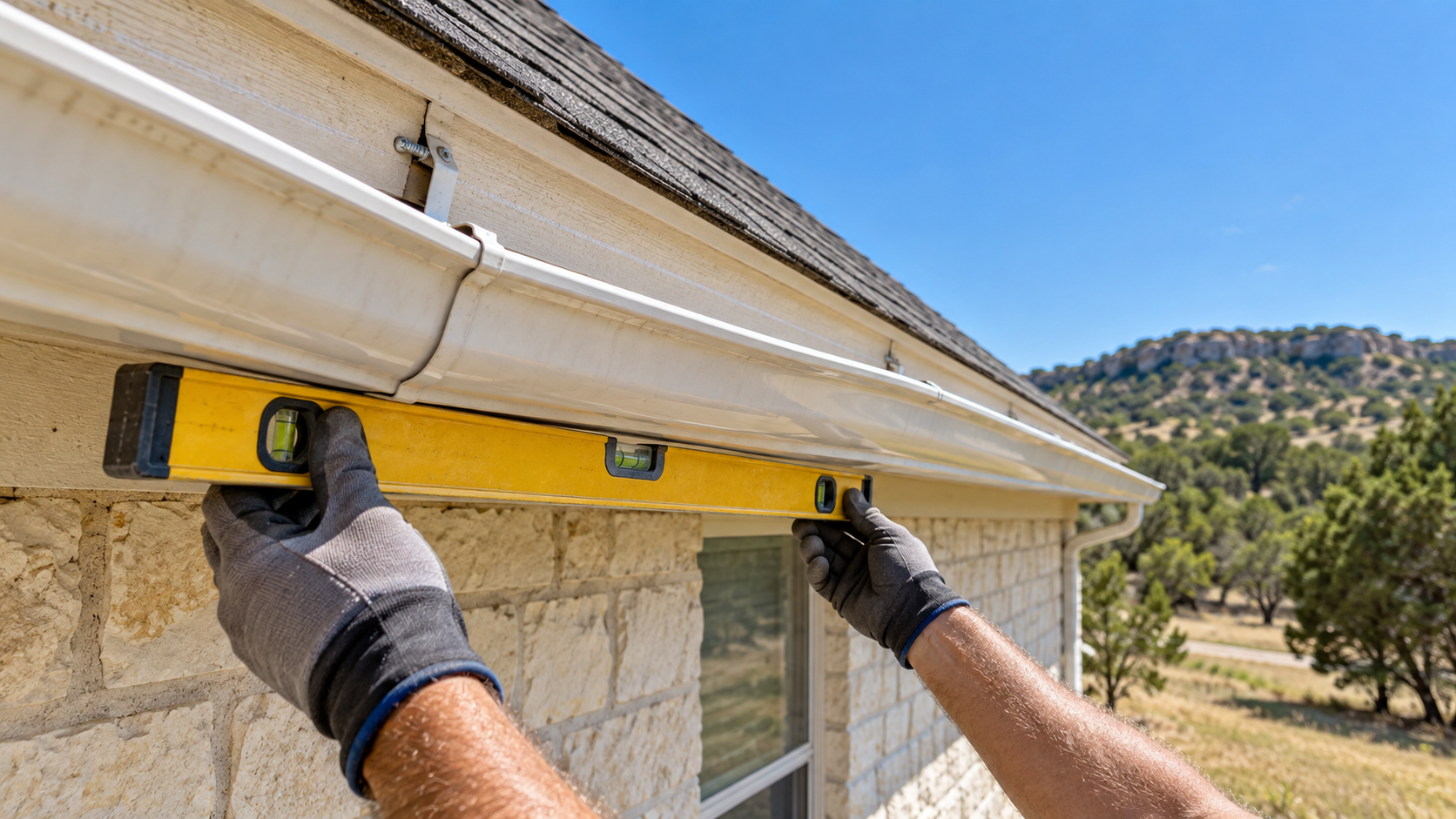 Featured image for the article: Why Are My Gutters Sagging? Slope, Fasteners, and Summer Heat in Glen Rose, TX
