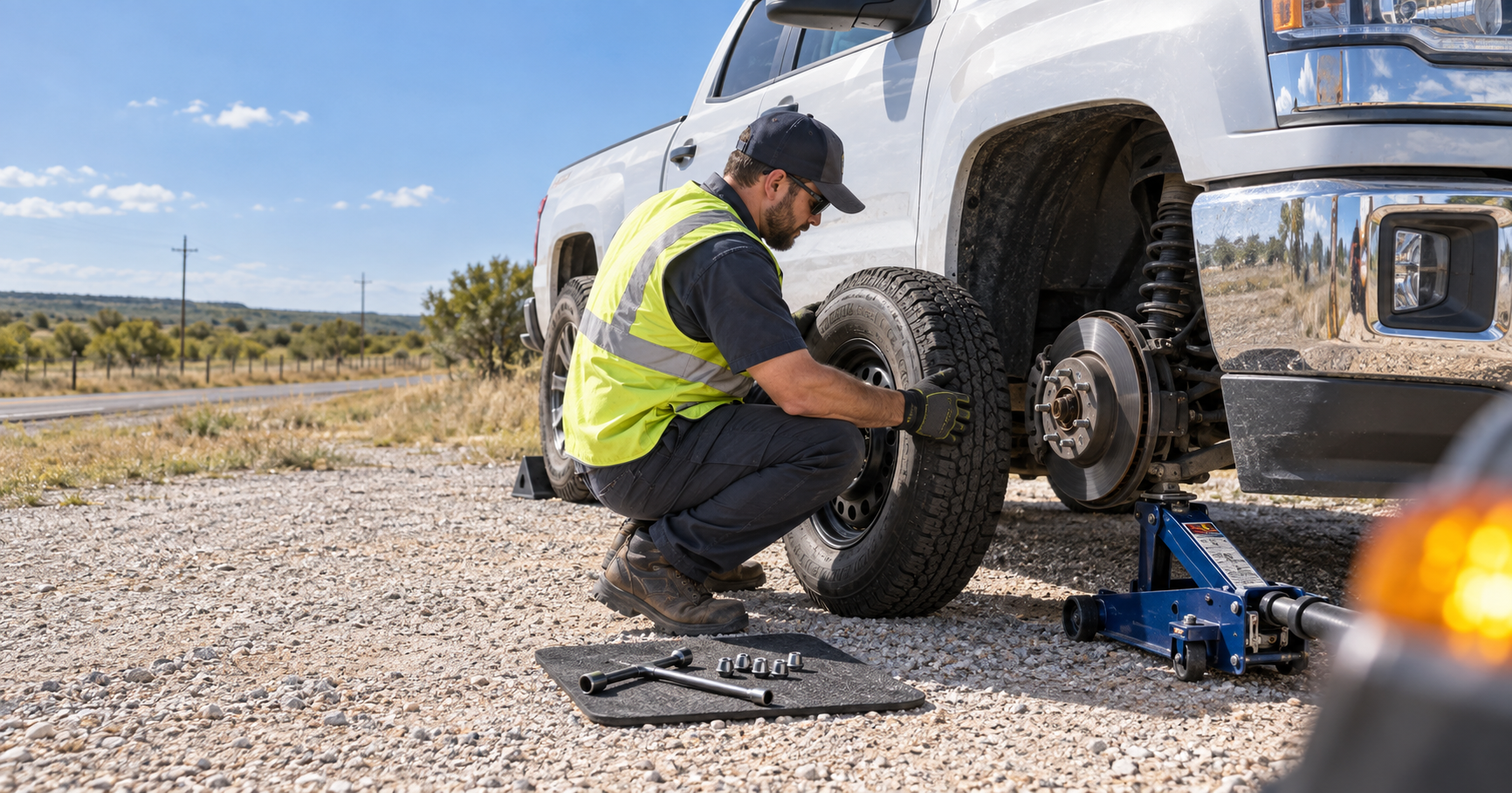 Flat Tire on the Road? Roadside Tire Change Help in Coleman, TX