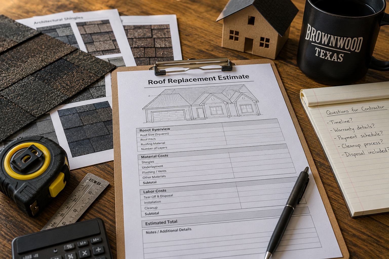 What Does a Roof Replacement Estimate Include? A Brownwood Homeowner’s Guide